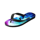 Tongs Enfants Loup coloré hurlant (Incliné)