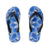 Tongs Enfants Mandala en bleu (Semelle)
