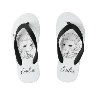 Tongs Enfants Manga Chatte Fille