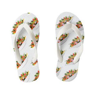 Tongs Enfants Mangez plus de plantes frais motivation salade let