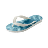 Tongs Enfants Marbre d'eau bleue (Incliné)