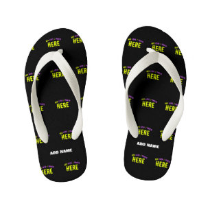 TONGS ENFANTS MARQUE PERSONNALISABLE NOIRE VERIFIEE BRANDED MODE