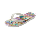 Tongs Enfants Mignonnes filles carrelées pèse-sirène motif (Incliné)