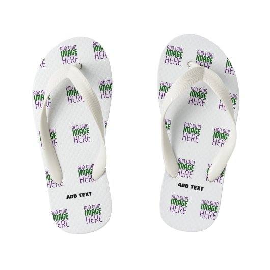 TONGS ENFANTS MODELE DE TEXTE D'IMAGE BLANC SIMPLE ÉDITABLE MODE (Semelle)