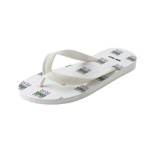 TONGS ENFANTS MODÈLE DE TEXTE D'IMAGE BLANCHE SIMPLE MODERNE (Incliné)