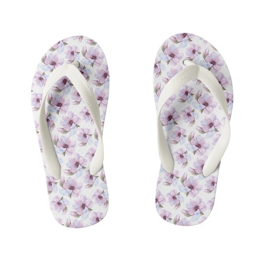 Tongs Enfants Modèle floral romantique (Semelle)