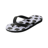 Tongs Enfants Motif à points Polka Chat Noir (Incliné)