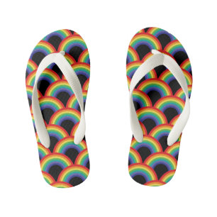 Tongs Enfants Motif arc-en-ciel coloré