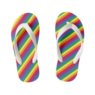 Tongs Enfants Motif arc-en-ciel diagonal