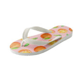 Tongs Enfants Motif aux fruits orange d'aquarelle (Incliné)