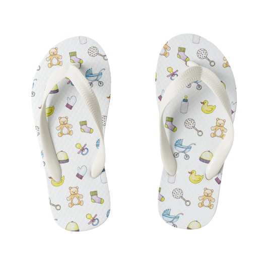 Tongs Enfants Motif baby shower (Semelle)
