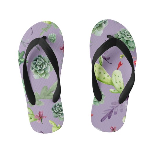 Tongs Enfants Motif Cactus 7 (Semelle)