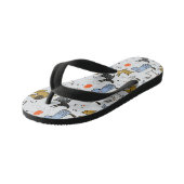 Tongs Enfants Motif chien mignon Doodle (Incliné)