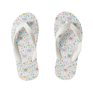 Tongs Enfants Motif Cute Pastel Llama