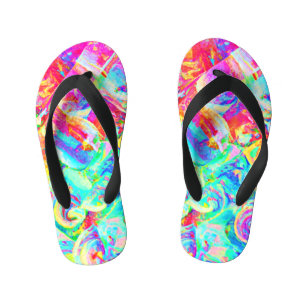 Tongs Enfants Motif d'abstraction coloré