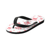 Tongs Enfants Motif d'aquarelle Cat Paws (Incliné)