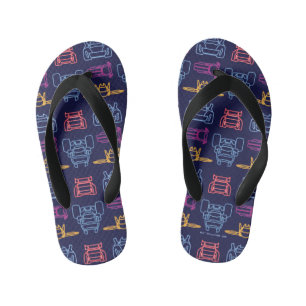Tongs Enfants Motif d'arrière-plan Batwheel™ Neon