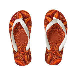 Tongs Enfants Motif d'Art numérique Red Kaleidoscope-28503