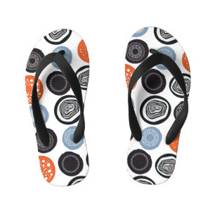 Tongs Enfants Motif de cercle géométrique créatif et coloré.