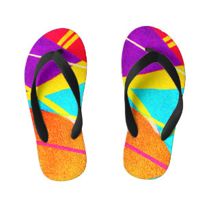 Tongs Enfants Motif de couleur expressif