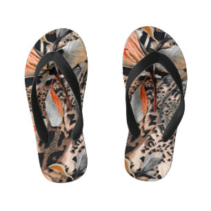 Tongs Enfants Motif de la peau animale africaine sauvage