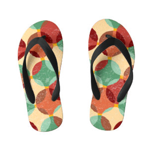 Tongs Enfants Motif de mosaïque circulaire, illustration géométr
