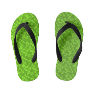Tongs Enfants Motif de pixel vert Rétro 8 bits de jeu