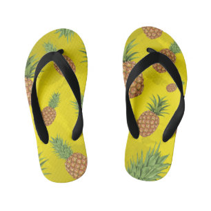 Tongs Enfants Motif de pomme de pin d'aquarelle 3