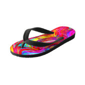 Tongs Enfants Motif de projection de couleur Abstrait (Incliné)