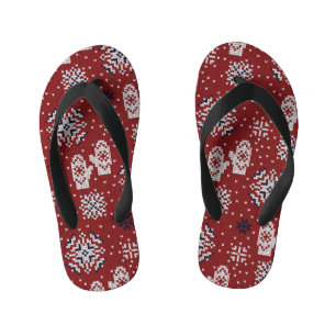 Tongs Enfants Motif décoratif de Noël d'hiver