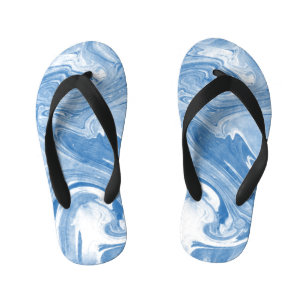 Tongs Enfants Motif en marbre coloré.