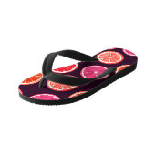 Tongs Enfants Motif foncé Citrus peint à la main (Incliné)