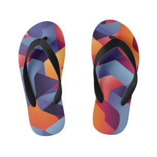 Tongs Enfants motif géométrique 3D dynamique 2