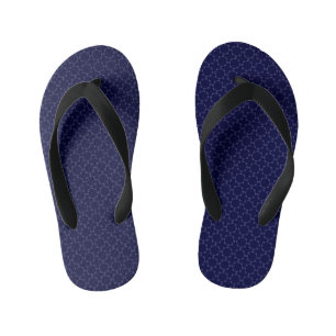 Tongs Enfants Motif géométrique islamique bleu foncé