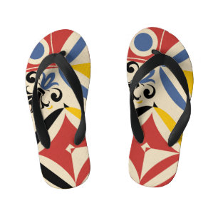 Tongs Enfants Motif géométrique Rétro Seites Azulejos