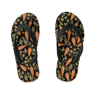Tongs Enfants Motif mignon à main de carottes