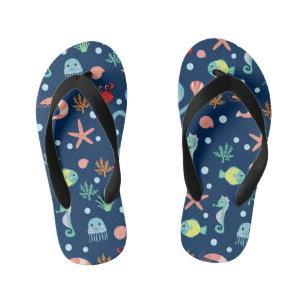 Tongs Enfants Motif mignon de vie marine de l'océan