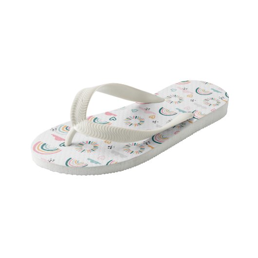 Tongs Enfants Motif Rainbows & Hearts (Incliné)