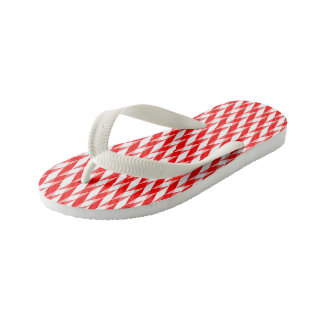 Tongs Enfants motif rouge et blanc