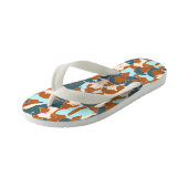 Tongs Enfants Motif sans couture avec filles noires et blanches (Incliné)