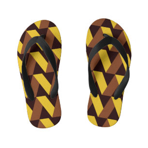 Tongs Enfants Motif sans couture de la ligne Zig-Zag de luxe