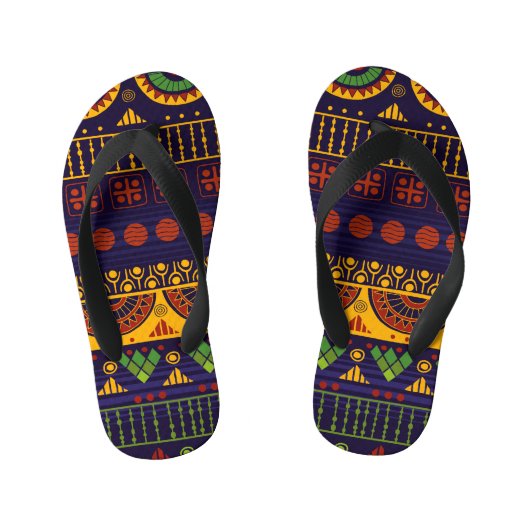 Tongs Enfants Motif tribal, polyvalent pour diverses utilisation (Semelle)