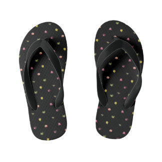 Tongs Enfants motif troll noir