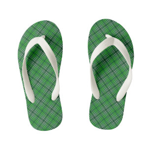 Tongs Enfants Motif vert foncé et vert forêt