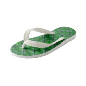 Tongs Enfants Motif vert foncé et vert forêt (Incliné)