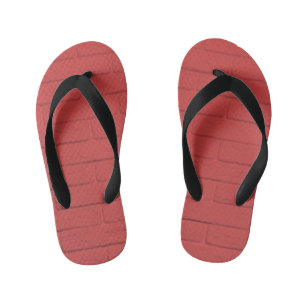 Tongs Enfants mur de briques rouges