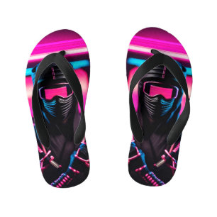 Tongs Enfants néon ninja