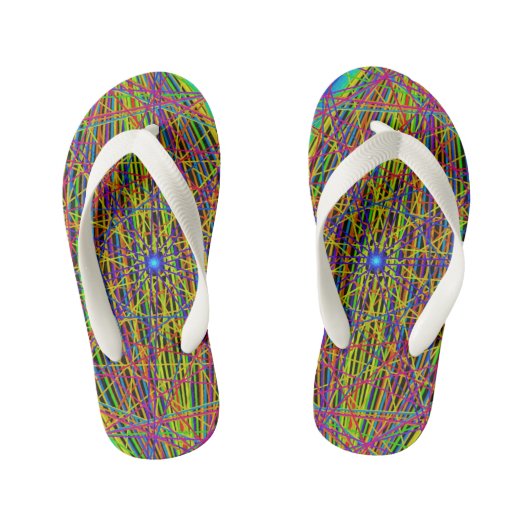 Tongs Enfants Neon Web Fractal (Semelle)
