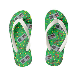 Tongs Enfants Nostalgie du jeu vidéo vert