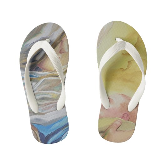 Tongs Enfants Notre Dame du Silence tenant le bébé Jésus (Semelle)